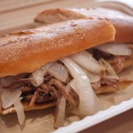 pork adobo sandwich at cafe gabriela
