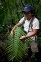 Carlos weaves palm leaves