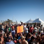 the crowd at the 2012 flying knives steer butchery at eat real festival