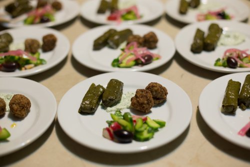 greek meatballs and dolmades