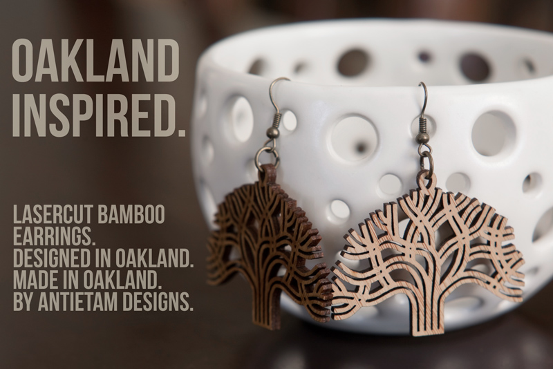 ANTIETAM DESIGNS: OAKLAND LASERCUT EARRINGS